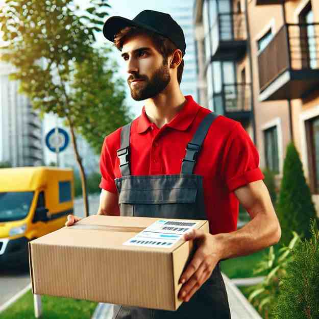 Confident driver completing his parcel deliveries backed by strong work protection